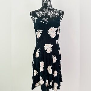Black and white floral summer dress